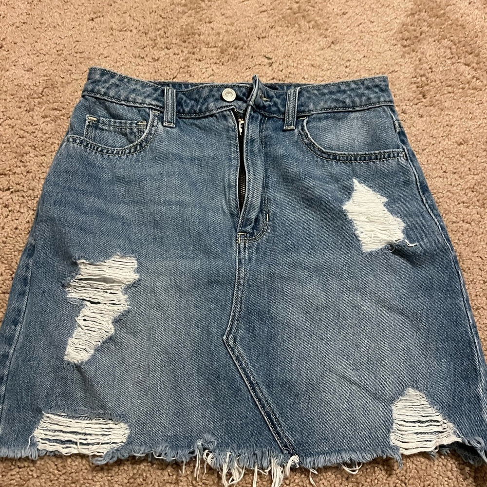 Hollister Blue Mini Pencil Skirt Casual